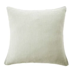 Federa per cuscino quadrata in garza di cotone (80 x 80 cm) Gaïa a righe Verde eucalipto