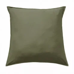 Federa per cuscino quadrata in raso di bambù (80 x 80 cm) Sienna Verde rosmarino