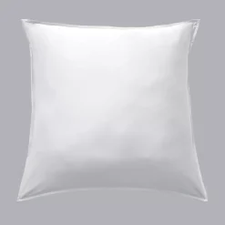 Federa per cuscino quadrata raso di bambù (80 x 80 cm) Sienna Bianco chantilly