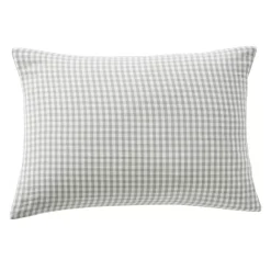 Federa per cuscino rettangolare in garza di cotone (50 x 70 cm) Gaïa vichy Verde eucalipto