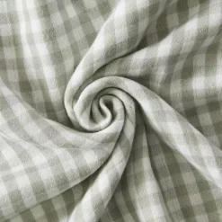 Federa per cuscino rettangolare in garza di cotone (50 x 70 cm) Gaïa vichy Verde eucalipto