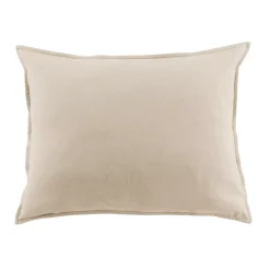 Federa per cuscino rettangolare flanella di cotone (50 x 80 cm) Nina Beige