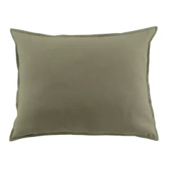 Federa per cuscino rettangolare flanella di cotone (50 x 80 cm) Nina Verde rosmarino