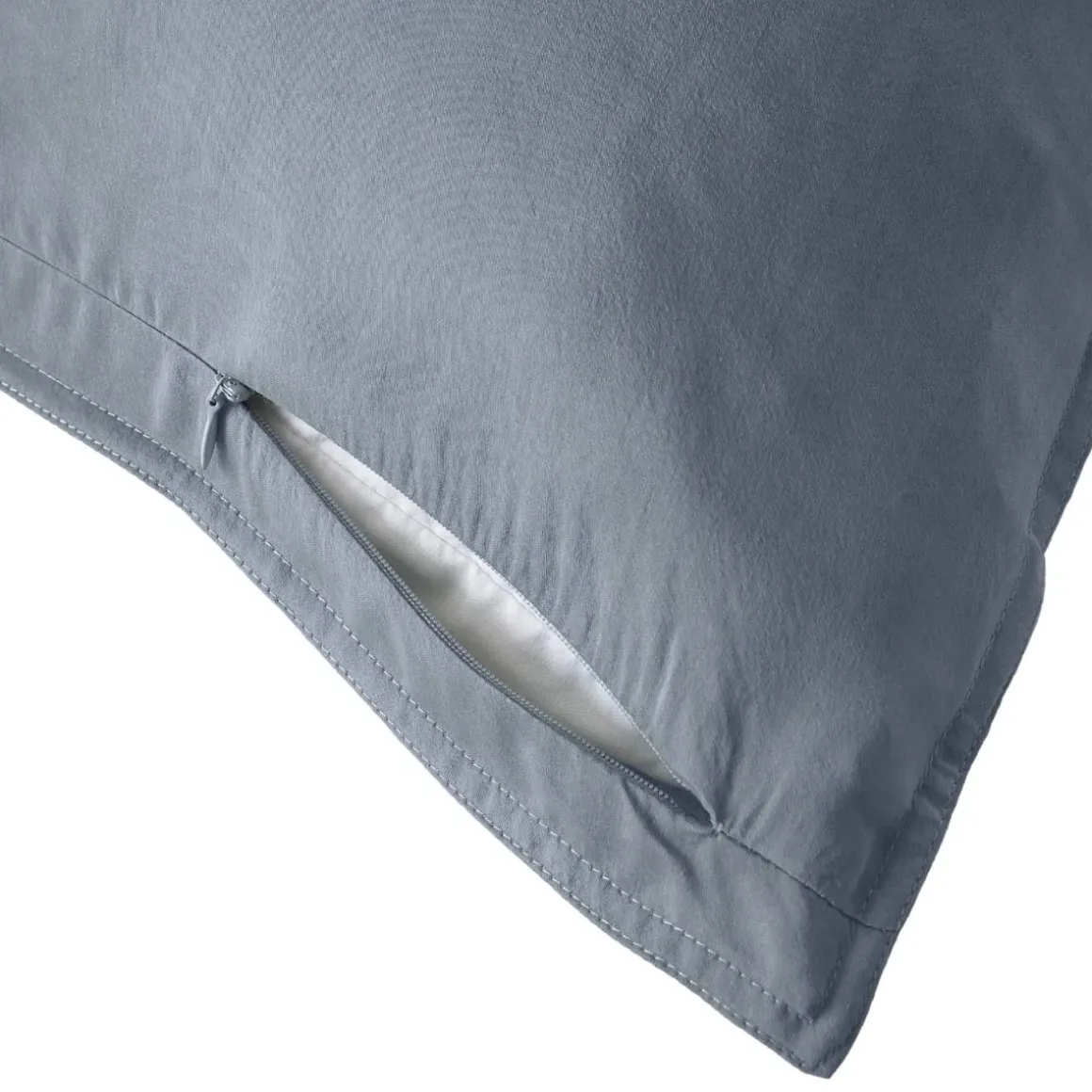 Federa per cuscino rettangolare in lyocell Tencel™ lavato (50 x 80 cm) Olivia Blu Stone