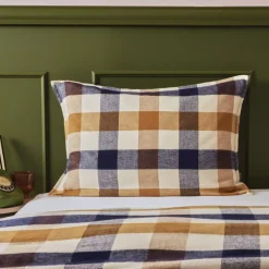 Federa per cuscino rettangolare flanella di cotone (50 x 80 cm) Nina quadri Multicolore