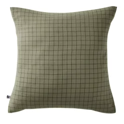 Federa quadrata garza di cotone (60 x 60 cm) Gaïa Mix Verde rosmarino