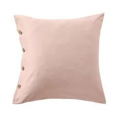 Federa quadrata in percalle di cotone (80 x 80 cm) Diane Rose Blush
