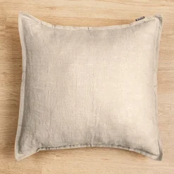 Federa quadrata lino lavato (80 cm) Louise Beige