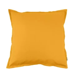 Federa quadrata percalle di cotone (65 cm) Cali Giallo senape