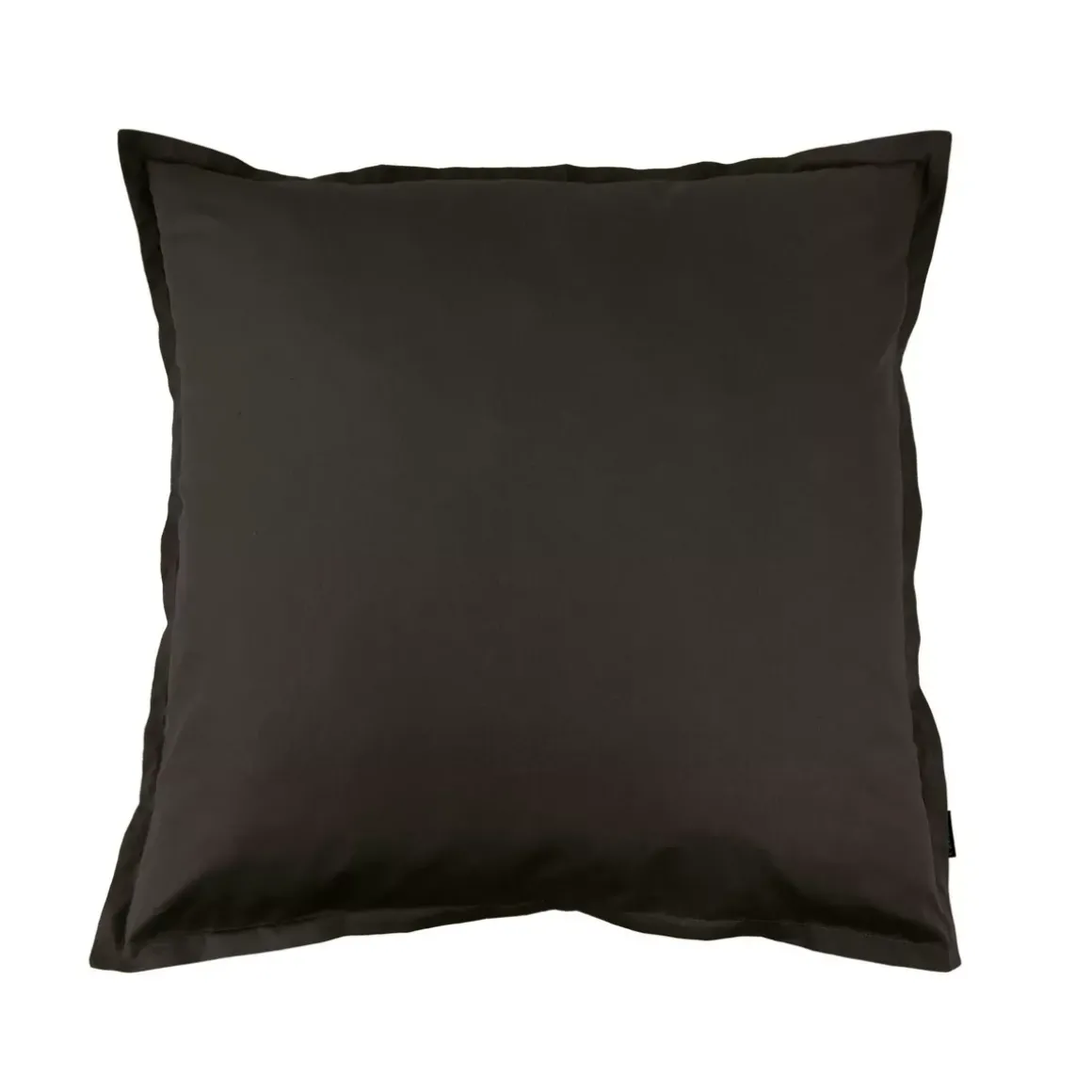 Federa quadrata percalle di cotone (65 cm) Cali Nero
