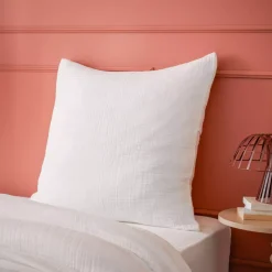 Federa quadrupla garza di cotone (50 x 80 cm) Victoria x Gaïa Bianco chantilly
