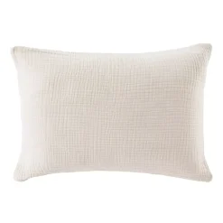 Federa quadrupla garza di cotone (50 x 80 cm) Victoria x Gaïa Beige Pampa