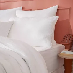 Federa quadrupla garza di cotone (60 x 60 cm) Victoria x Gaïa Bianco chantilly