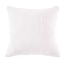 Federa quadrupla garza di cotone (80 x 80 cm) Victoria x Gaia Bianco Chantilly