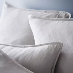 Federa rettangolare flanella di cotone (50 x 70 cm) Théa Grigio chiaro