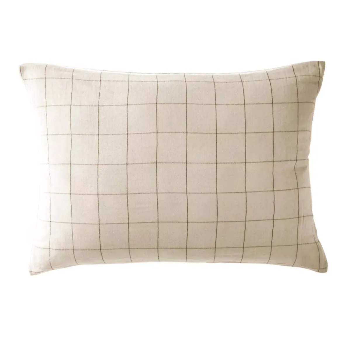 Federa rettangolare garza di cotone (70 cm) Gaïa Match Beige pampa