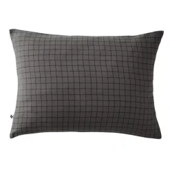 Federa rettangolare garza di cotone (70 cm) Gaïa Mix Grigio granito