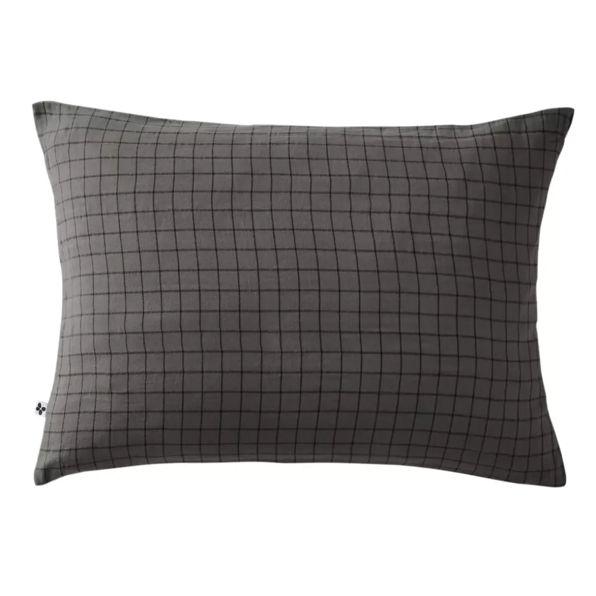 Federa rettangolare garza di cotone (70 cm) Gaïa Mix Grigio granito