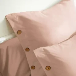 Federa rettangolare in percalle di cotone (50 x 70 cm) Diane Rose Blush