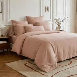 Federa rettangolare in percalle di cotone (50 x 70 cm) Diane Rose Blush