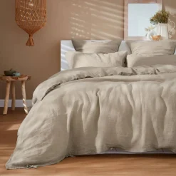 Federa rettangolare lino lavato (70 cm) Louise Beige