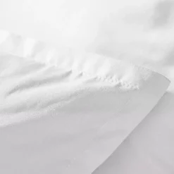 Federa rettangolare percalle di cotone (80 cm) Cali Bianco
