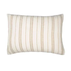 Federa rettangolare reversibile in cotone testurizzato e percale (50 x 70 cm) Alice Corda