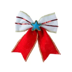 KAEMINGK Addobbi Natalizi-Fiocco di Natale (H23 cm) Circus stella Blu