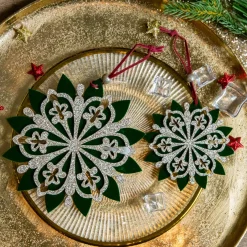 KAEMINGK Addobbi Natalizi-Fiocco di neve da appendere (D15 cm) Chic glitterato