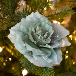 KAEMINGK Addobbi Natalizi-Fiore decorativo con pinza pailletée