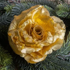 KAEMINGK Addobbi Natalizi-Fiore decorativo con pinza Rosace