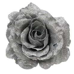 KAEMINGK Addobbi Natalizi-Fiore decorativo su pinza (D12 cm) Scintillante