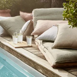 L'effet papillon Cuscini Lettini Da Spiaggia|Cuscini Per Lettini E Accessori-Fodera per cuscino da lettino prendisole (190 x 70 cm) Naia Beige