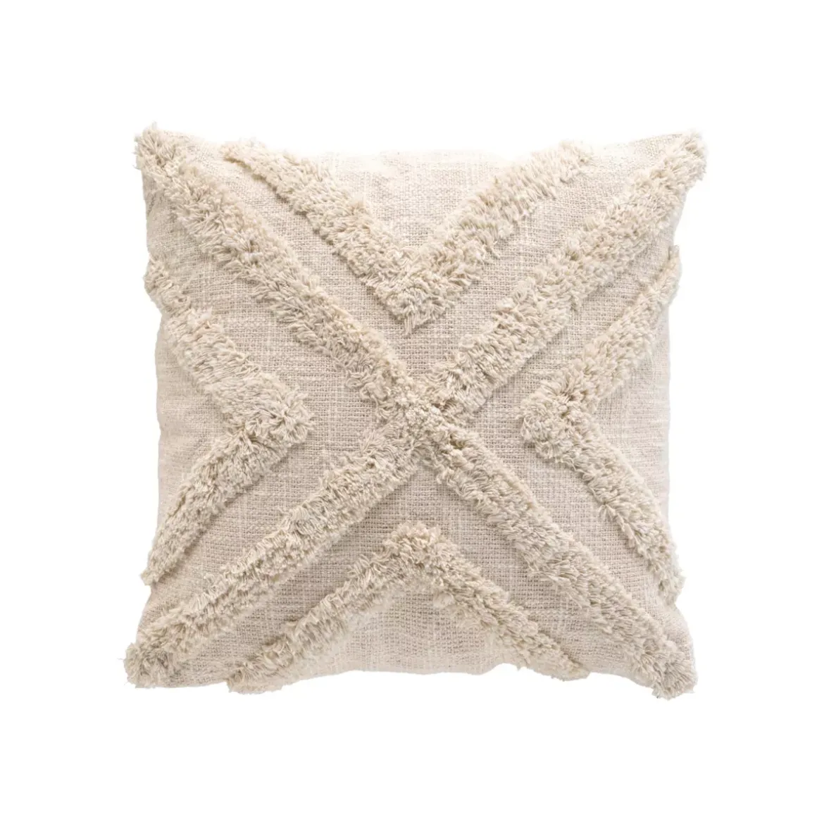 Fodera per cuscino quadrata cotone tuftato (40 x 40 cm) Sheny Beige