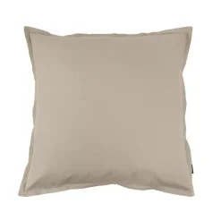 Fodera per cuscino quadrata in percalle di cotone (65 x 65 cm) Cali Tortora