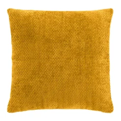 Fodera per cuscino quadrata in velluto (40 x 40 cm) Leo Giallo ocra