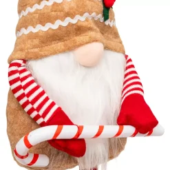 JJA Babbo Natale Animali E Personaggi-Folletto con gambe telescopiche (H80 cm) Goloso Pan di zenzero