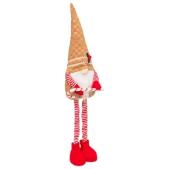 JJA Babbo Natale Animali E Personaggi-Folletto con gambe telescopiche (H80 cm) Goloso Pan di zenzero