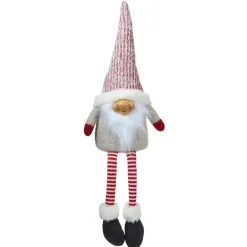 KAEMINGK Babbo Natale Animali E Personaggi-Folletto di Natale fatto a mano (H60 cm) Ridente e barba bianca