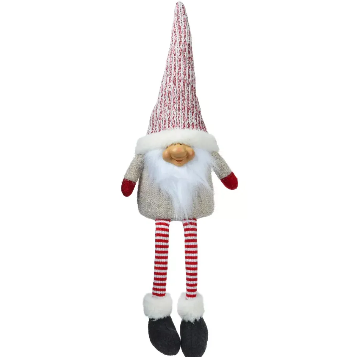 KAEMINGK Babbo Natale Animali E Personaggi-Folletto di Natale fatto a mano (H60 cm) Ridente e barba bianca
