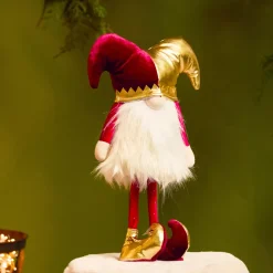 KAEMINGK Babbo Natale Animali E Personaggi-Folletto di Natale in piedi (H39 cm) Arlecchino e dorato