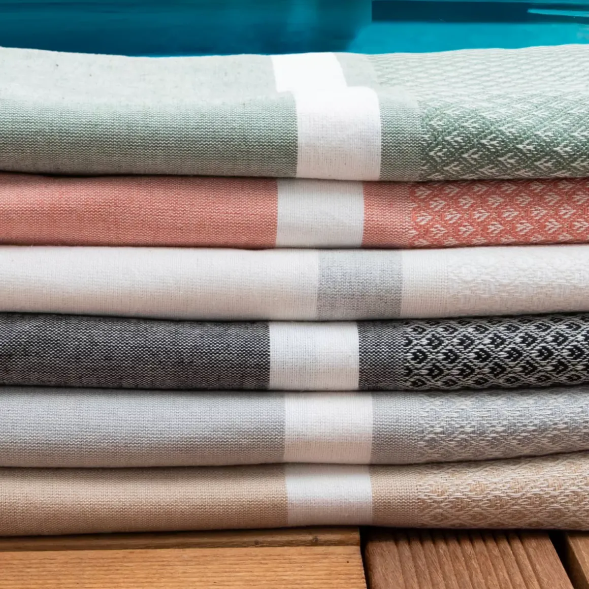 Fouta in cotone riciclato (100 x 200 cm) Selma Verde cachi