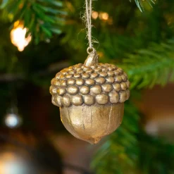 KAEMINGK Addobbi Natalizi-Ghianda di Natale da appendere (H8 cm) Vecchia Quercia