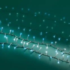 EMINZA Guilande Di Luci Grande Lunghezza|Ghirlande Di Luci-Ghirlanda di luci 22,5 m 1000 LED cavo trasparente NewLuxe Bicolore Bianco/blu