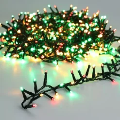 KAEMINGK Guilande Di Luci Grande Lunghezza|Ghirlande Di Luci-Ghirlanda di luci 22,5 m 1000 LED cavo verde NewLuxe Tricolore Verde/Rosso/Bianco