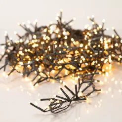 EMINZA Guilande Di Luci Grande Lunghezza|Ghirlande Di Luci-Ghirlanda di luci 45 m 2000 LED cavo verde NewLuxe Bianco caldo dorato