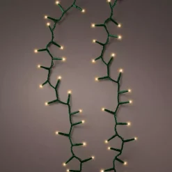 EMINZA Guilande Di Luci Grande Lunghezza|Ghirlande Di Luci-Ghirlanda di luci 45 m 2000 LED cavo verde NewLuxe Bianco caldo dorato