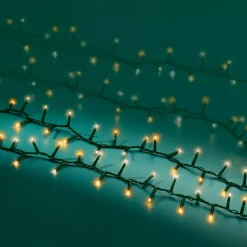 KAEMINGK Ghirlande Di Luci-Ghirlanda di luci 11 m 500 LED cavo verde NewLuxe Bianco caldo/dorato caldo
