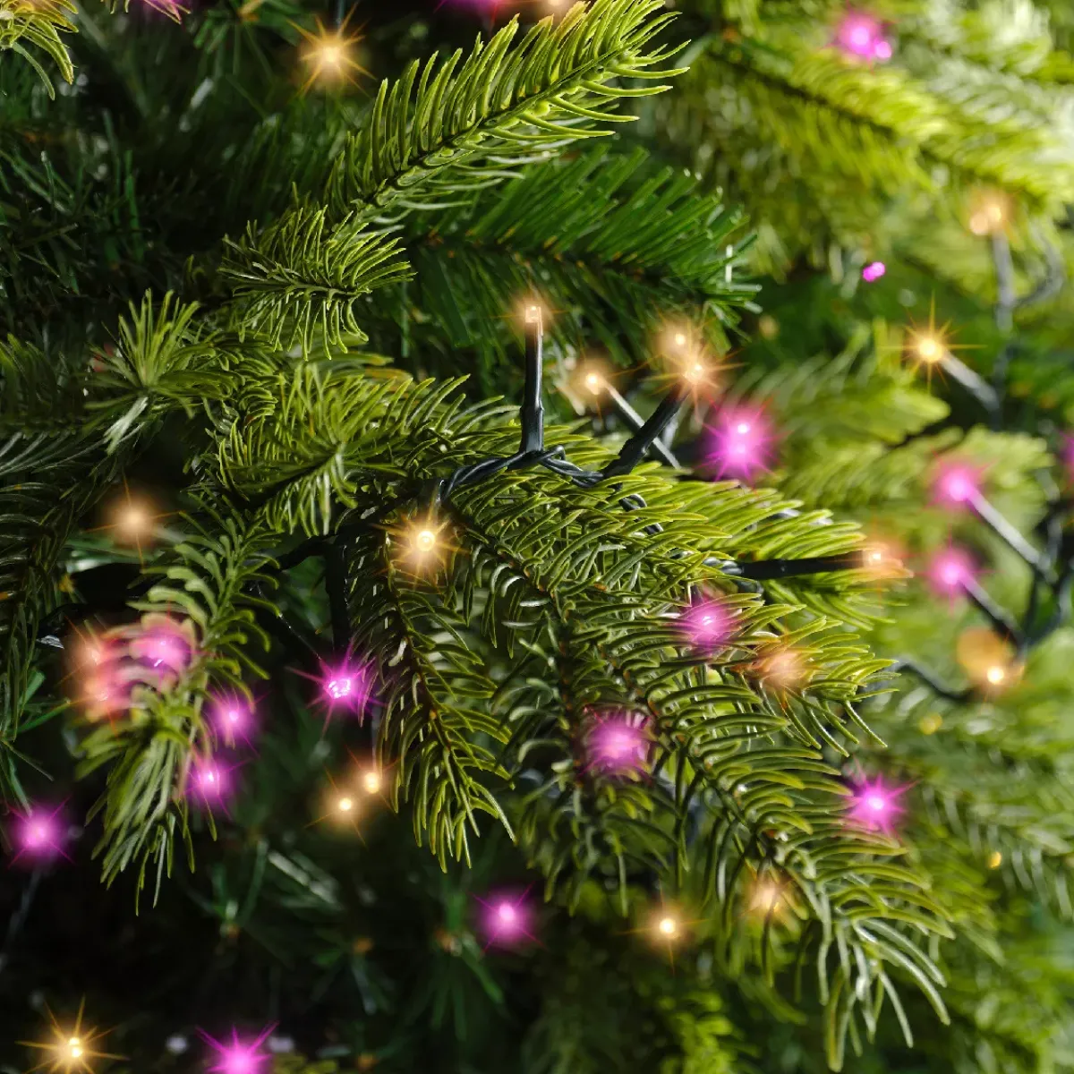 KAEMINGK Ghirlande Di Luci-Ghirlanda di luci 16 m 750 LED cavo verde NewLuxe Bicolor Rosa/bianco