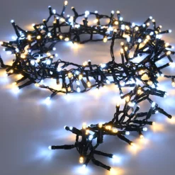 EMINZA Guilande Di Luci Grande Lunghezza|Ghirlande Di Luci-Ghirlanda di luci 22,5 m 1000 LED cavo verde NewLuxe Bicolore Bianco caldo/freddo